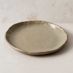 Hand-Pressed Stoneware Dinner Plate
