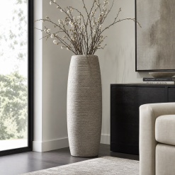 Tall Cylindrical Floor Vase