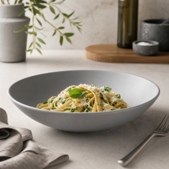 Minimalist Matte Ceramic Pasta Bowl