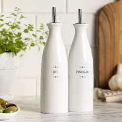 Elegant Porcelain Oil & Vinegar Cruets