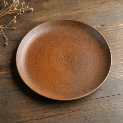 Rustic Earth-Toned Salad Plate
