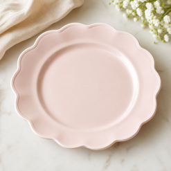 Scalloped Edge Dessert Plate