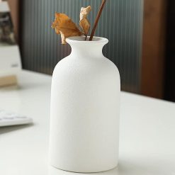 Nordic Matte White Ceramic Vase Set