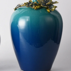Handcrafted Celestial Blue Ceramic Vase