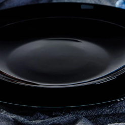 Handcrafted Black Obsidian Ceramic Dinner Set