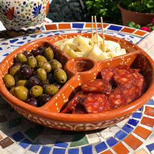 handmade terracotta tapas platter