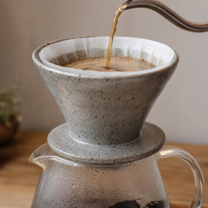 wheel-thrown ceramic pour-over coffee dripper