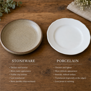 stoneware vs porcelain dinnerware comparison