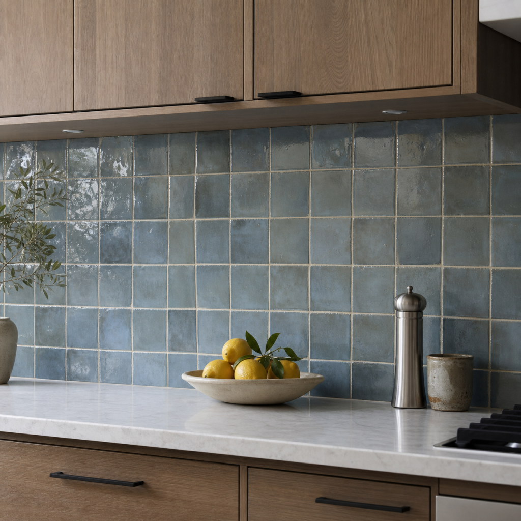kiln-fired ceramic tile for backsplash