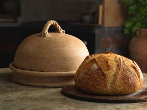 hand-built ceramic bread baking cloche