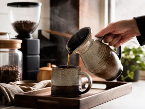 hand-thrown ceramic pour-over carafe